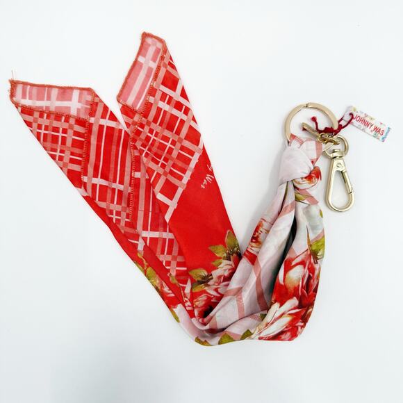 Johnny Was Handbags - JOHNNY WAS Zoila Keychain Bandana Scarf Handkerchief NWT Boho Bag Purse Charm